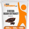 Version 1.0.0 Frasco de extracto en polvo de frijol de cacao BulkSupplements 500g