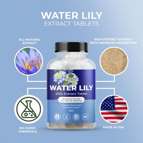 Extracto potente lirio de agua Amazing Botanicals 20,000MG