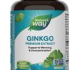 Extracto premium Ginkgo Nature's Way 120 cápsulas suplemento