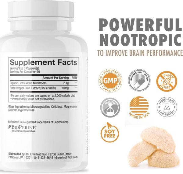 Version 1.0.0 Extracto puro de melena de león en cápsulas orgánicas