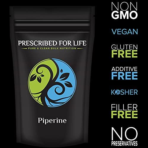 Etiqueta de Polvo de Piperina con información