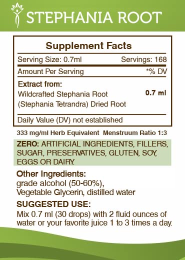 Version 1.0.0 Extracto puro Radix Stephaniae Tetrandrae salud integral 4 oz