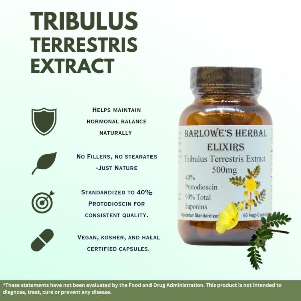 Version 1.0.0 Extracto puro sin rellenos Tribulus Terrestris cápsulas