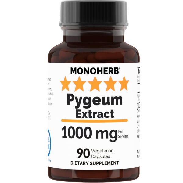 Version 1.0.0 Extracto de Pygeum MONOHERB 1000 mg frasco con cápsulas vegetales