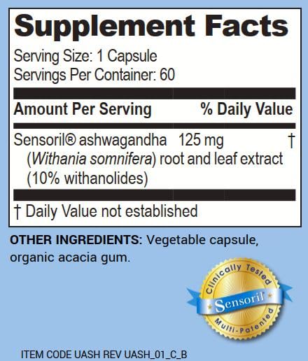 Extracto raíz de Ashwagandha cápsulas vegetales paquete 60