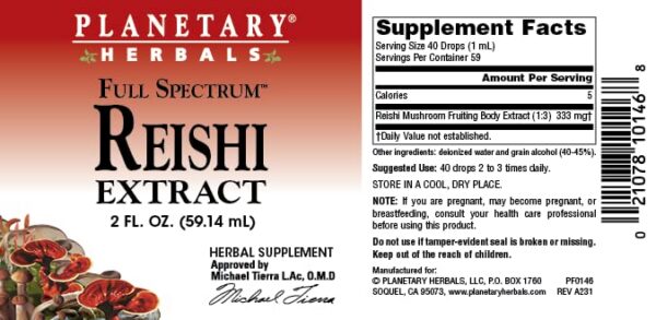 Extracto de Reishi de espectro completo