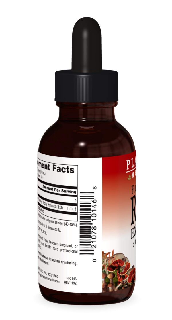 Version 1.0.0 Extracto de Reishi mostrando ingredientes