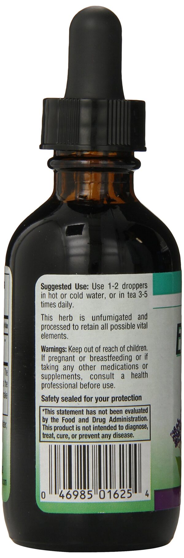 Extracto de saúco Quantum etiqueta detalle y valor nutricional