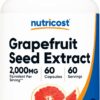 Extracto semilla toronja Nutricost botella de 60 cápsulas vegetarianas