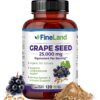 Extracto de semilla de uva FineLand botella frontal 120 cápsulas