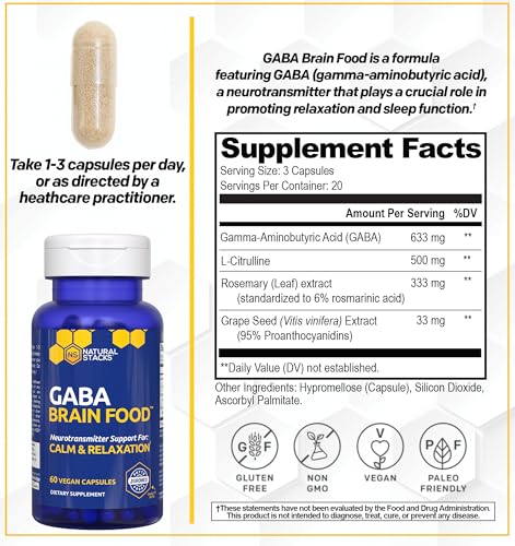 Version 1.0.0 Extracto de semilla de uva en GABA Alimento Cerebral para calma