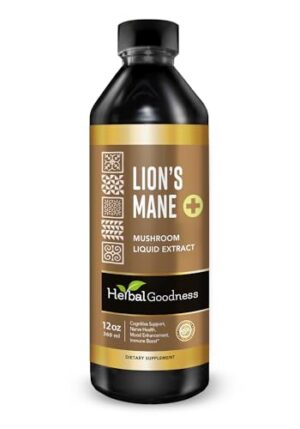 Botella de extracto de seta melena de león líquido sin alcohol