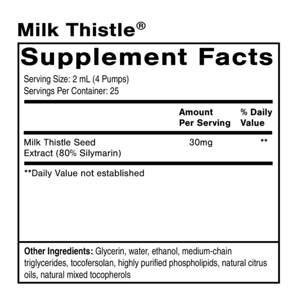 Extracto de silimarina 80% en solución liposomal