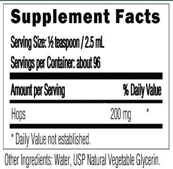 Version 1.0.0 extracto sin alcohol de lúpulo 8 oz apoyo sueño y relajación
