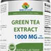 Botella de cápsulas de extracto de té verde Brieofood 1000 mg