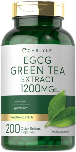 Extracto de té verde Carlyle EGCG 1200mg cápsulas antioxidantes