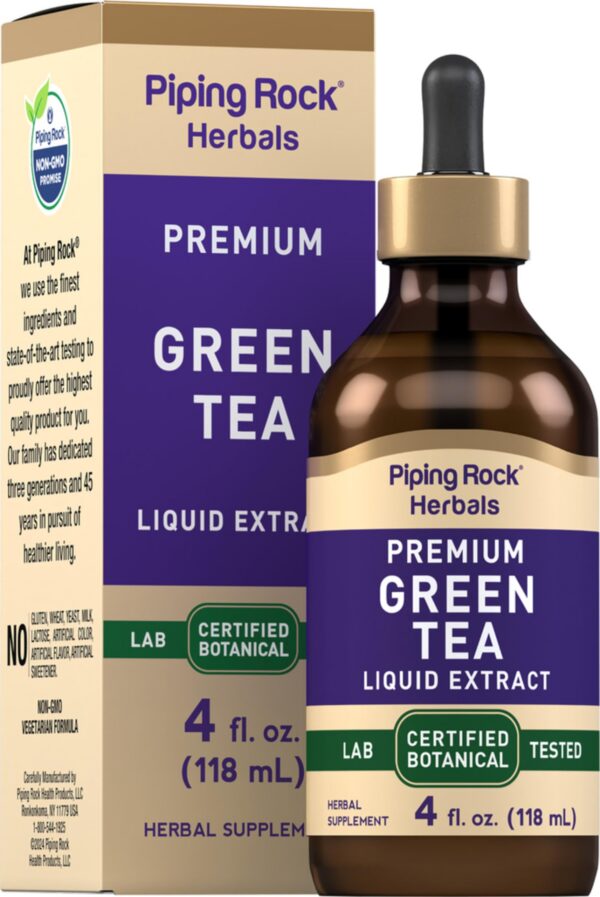 Version 1.0.0 Extracto de té verde Piping Rock botella 4 fl oz