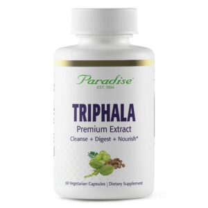 Extracto Triphala Paradise Herbs botella blanca 60 cápsulas veganas