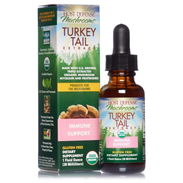 Extracto de Turkey Tail Host Defense para salud digestiva e inmunológica