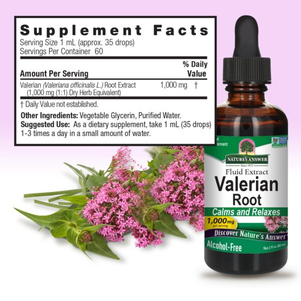 Extracto valeriana para relajación sueño Nature's Answer