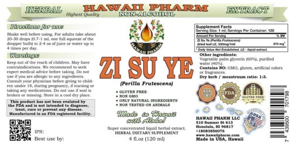 Gotas del extracto Zi Su Ye 32fl oz para salud natural