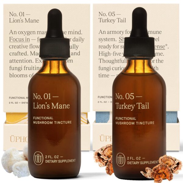 Paquete de Extractos de Hongos Melena de León y Cola de Pavo UPHORIC URTH