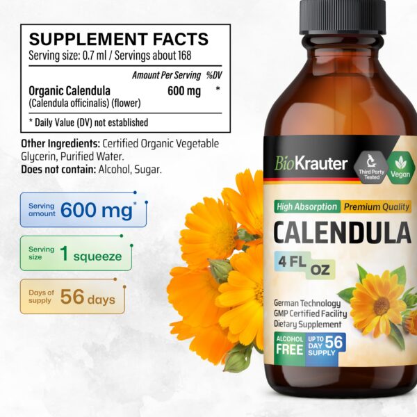 Extractos naturales caléndula e hipérico para bienestar