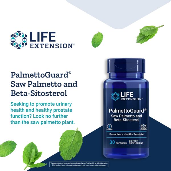 Extracto natural para salud prostática Life Extension PalmettoGuard