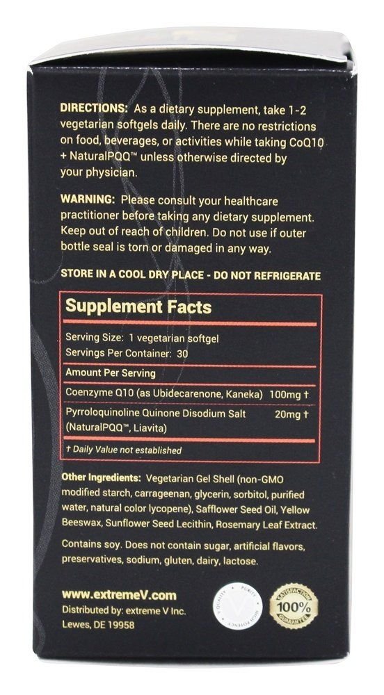 Version 1.0.0 Etiqueta Extreme V CoQ10 PQQ