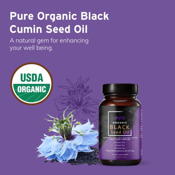 Cápsulas blandas de comino negro orgánico