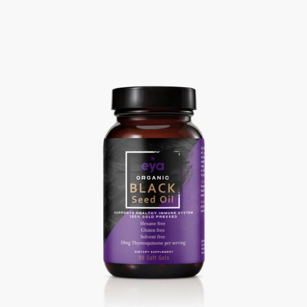 Aceite de comino negro orgánico - frasco y etiqueta