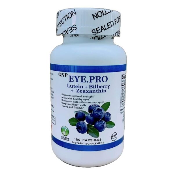 Eye Pro-Lutein bilberry zeaxantina cápsulas frasco
