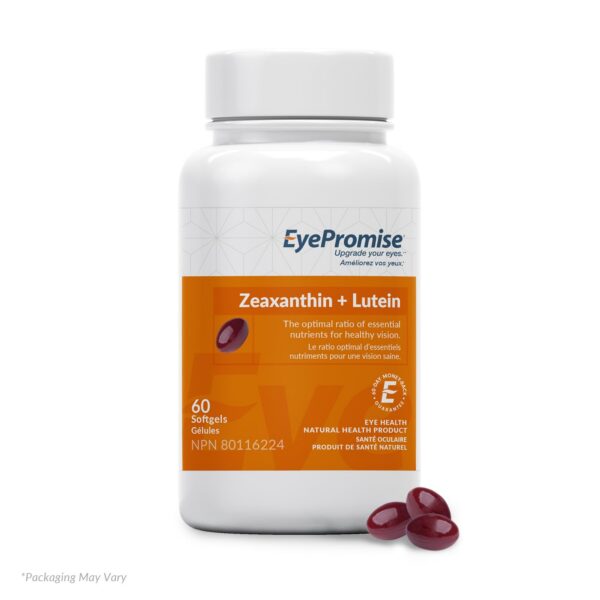 Frasco EyePromise Zeaxantina y Luteína 60 cápsulas blandas