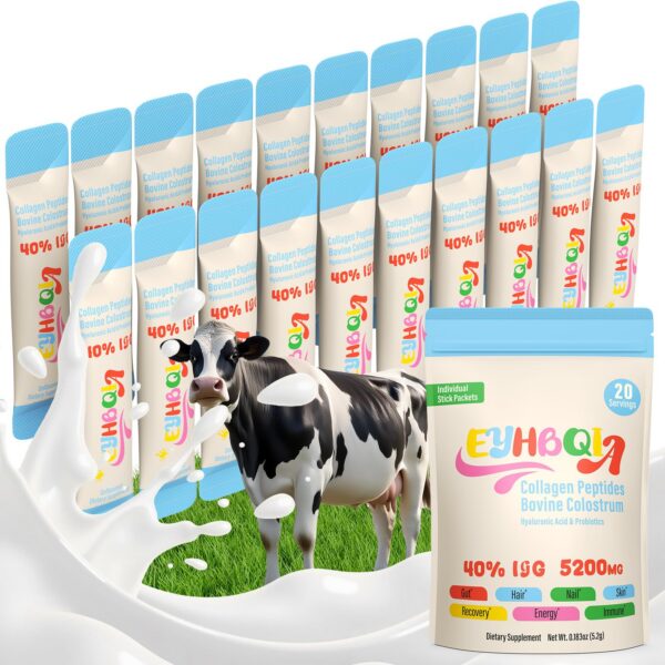 EYHBQIA Colágeno y Colostro en polvo frente