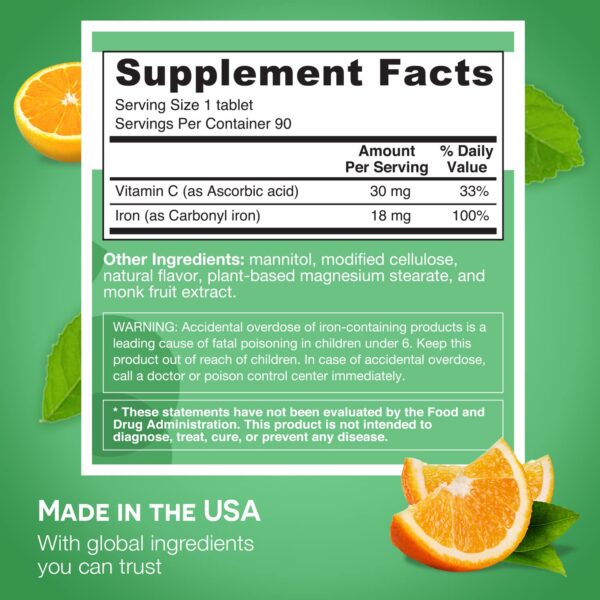 Gomitas con sabor a fruta EZ Melts B12 y Hierro