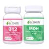 Frontal de EZ Melts B12 Sublingual Vitamina y Hierro