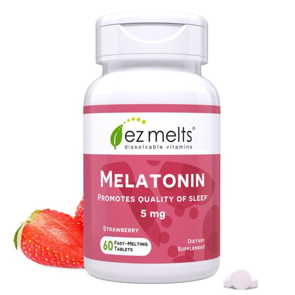EZ Melts melatonina disoluble 5 mg sabor fresa