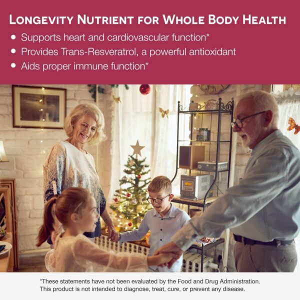 Etiqueta trasera EZ Melts Resveratrol 150 mg