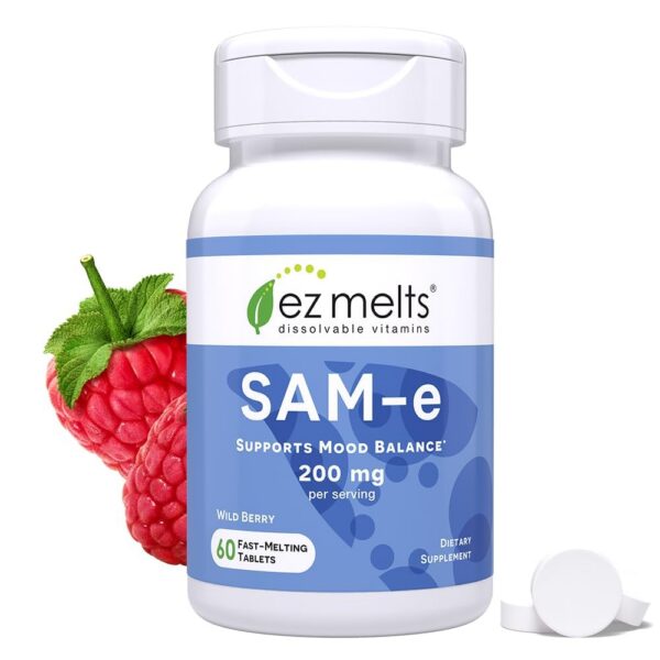Version 1.0.0 Frente del envase EZ Melts SAM-e disoluble 200 mg