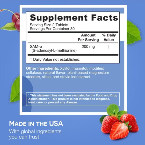 Version 1.0.0 Etiqueta lateral de EZ Melts SAM-e disoluble