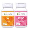 EZ Melts Vitamin C y B12 Sublingual frente de etiqueta