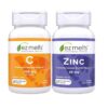 EZ Melts Vitamin C y Zinc Sublingual frente de etiqueta