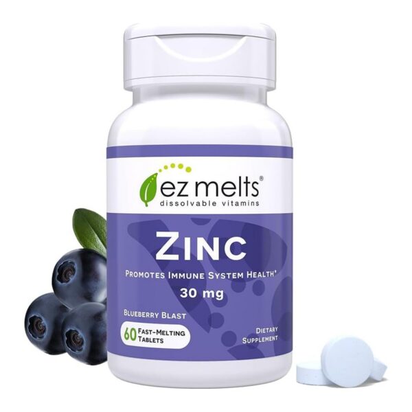 EZ Melts zinc disoluble 30 mg frasco
