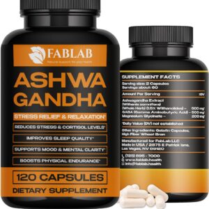 FabLab Ashwagandha GABA Magnesio glicinato frasco frontal