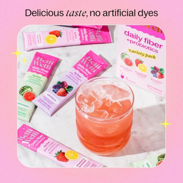 Fácil mezcla del suplemento de fibra Belli Welli.