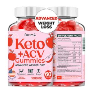 Facime Keto ACV gomitas rojo suplemento vinagre manzana 60 unidades