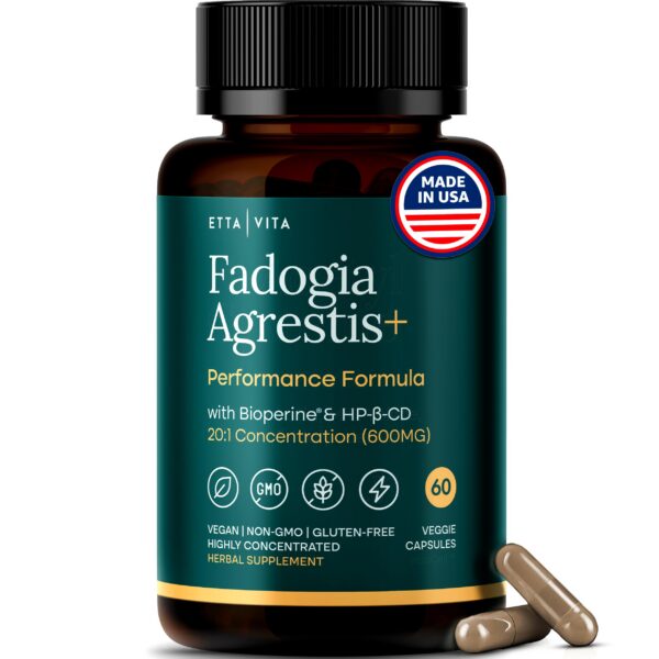 Frasco Fadogia Agrestis 600 mg 60 cápsulas