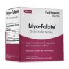 Frente del envase Fairhaven Health Folato y Mio-Inositol