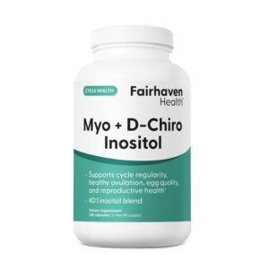 Frasco de Fairhaven Health Myo-Inositol y D-Chiro Inositol 40:1