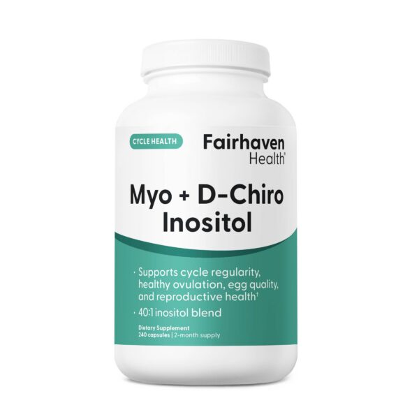 Frasco de Fairhaven Health Myo-Inositol y D-Chiro Inositol 40:1